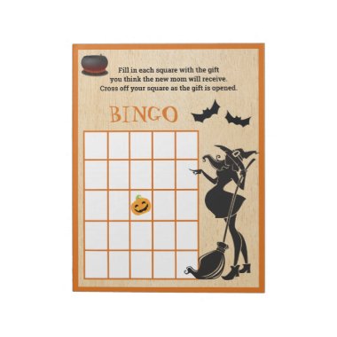Baby Brewing Shower Halloween Witch Bingo Game Notepad
