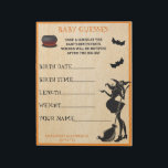 Baby Brewing Shower Halloween Witch Guesses Game Notepad<br><div class="desc">This design may be personalized in the area provided by changing the photo and/or text. Or it can be customized by clicking Personalize this Template and then choosing the click to customize further option and delete or change the color of the background, add text, change the text color or style,...</div>