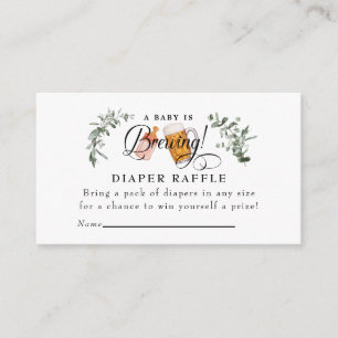 Baby Brewing Watercolor Baby Shower Enclosure Card