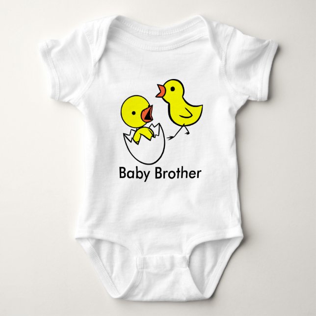"Baby Brother" Cute Little Chickens Infant Shirt (Front)
