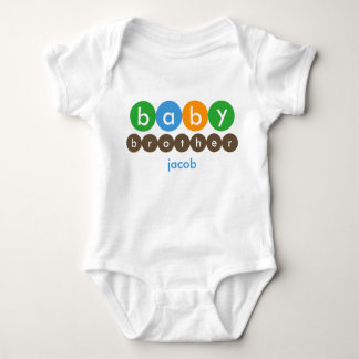 Baby Brother Dots Personalized Baby Bodysuit