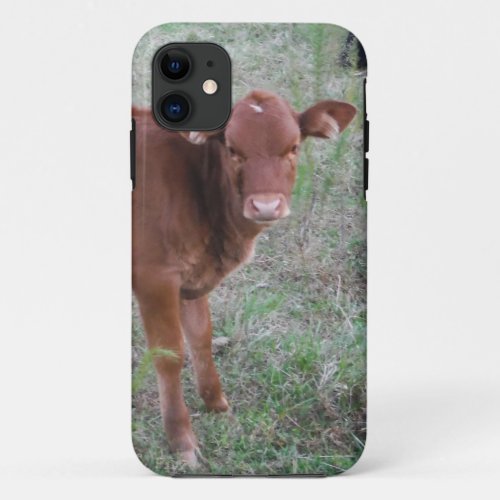 Baby Brown Cow face iPhone 11 Case