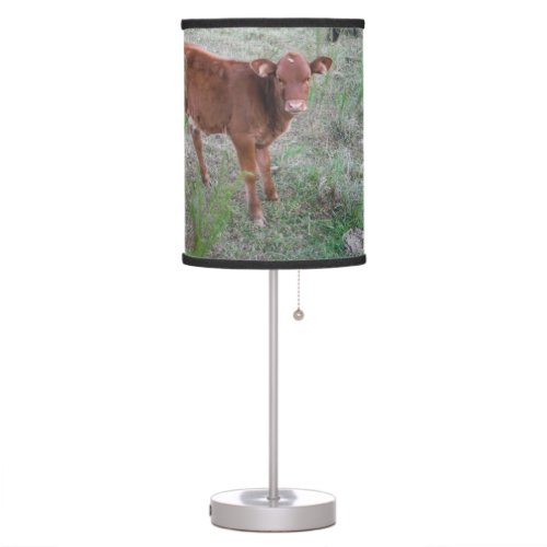 Baby Brown Cow face lamp