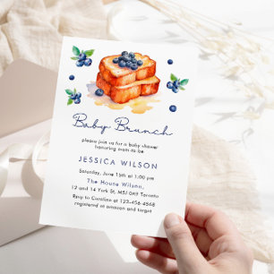 Baby Bruch Blueberries Baby Shower Invitation