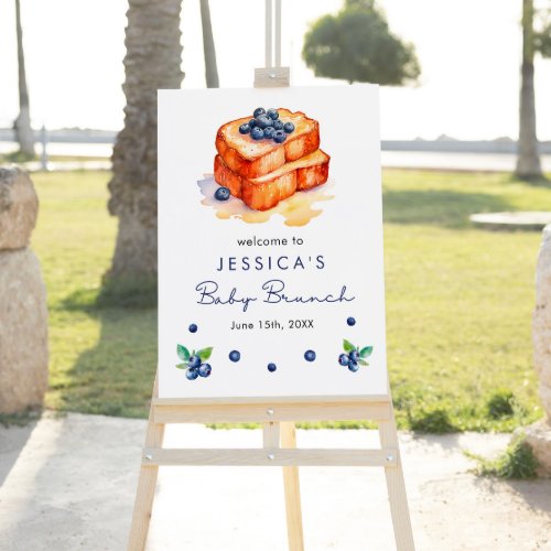 Baby Bruch Blueberries Baby Shower Welcome Sign