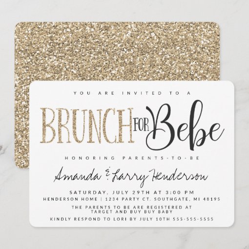 Baby Brunch Baby Shower Invitation | Zazzle