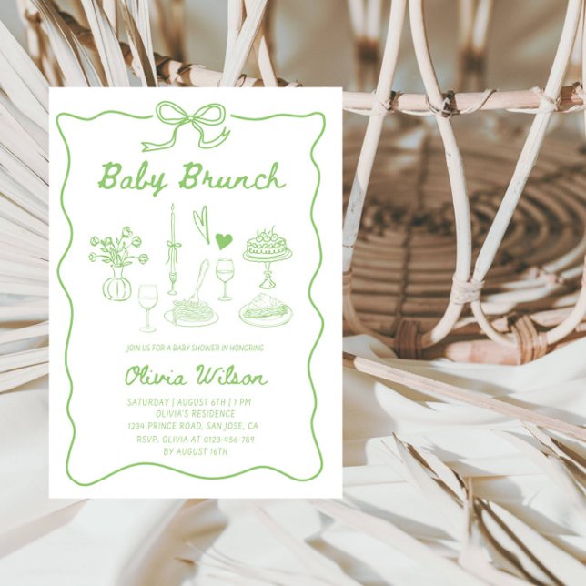 Baby Brunch Baby Shower  Invitation (Creator Uploaded)