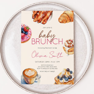 Baby Brunch Bread Pastries Baby Shower Invitation