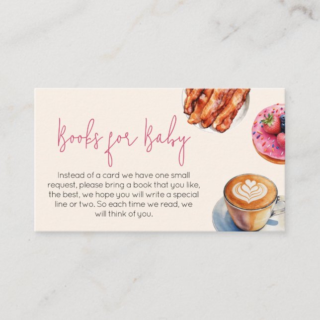 Baby Brunch Bread Pastries Books for Baby Enclosure Card (Front)