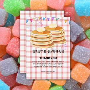 Baby & Brunch Festive Souffle Baby Shower Thank You Card