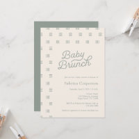 Baby Brunch | Minimalist Sage Boho Invitation