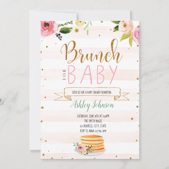 Baby brunch party invitation (Front)