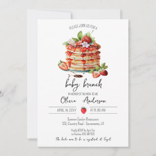 Baby Brunch Shower pancake Invitation