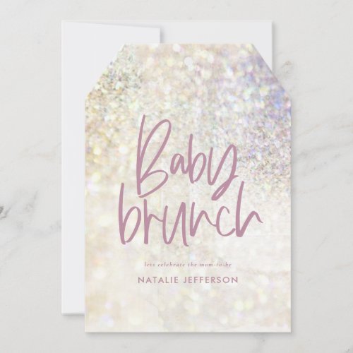 Baby brunch shower party glitter sparkle classy