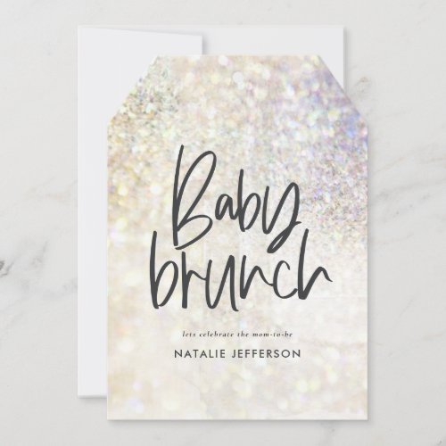 Baby brunch shower party glitter sparkle classy