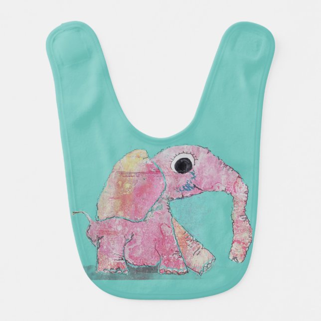 Baby Bubblegum by Lydia's Art Sangria Baby Bib (Front)