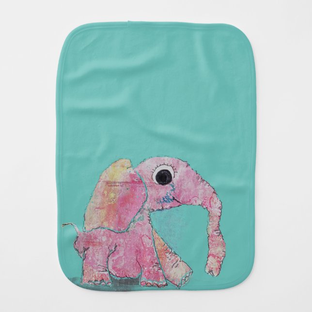 Baby Bubblegum by Lydia's Art Sangria Burp Cloth (Front)