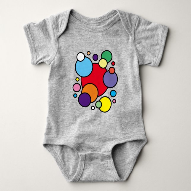 Baby Bubbles Onsie T-Shirt Baby Bodysuit (Front)