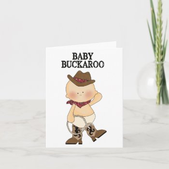 Baby Buckaroo Western Custom Birth Announcement by BootsandSpurs at Zazzle