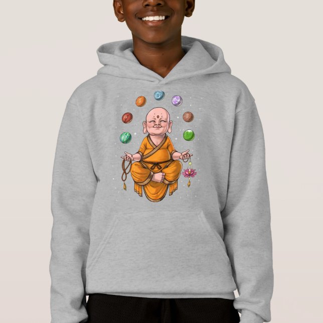 Baby Buddha Meditation Hoodie (Front)