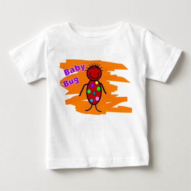 Baby Bug Infant T-Shirt--Adorable Bug Design Baby T-Shirt (Front)