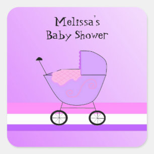 Baby Buggy Baby Shower Sticker