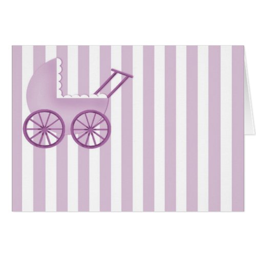 Baby Buggy Card Lavendar