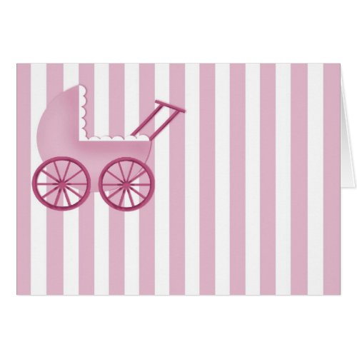 Baby Buggy Card Pink