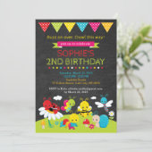 Baby Bugs Birthday Invitation (Standing Front)