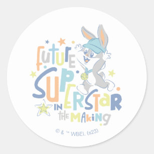 Baby BUGS BUNNY™ Future Superstar In Training Classic Round Sticker