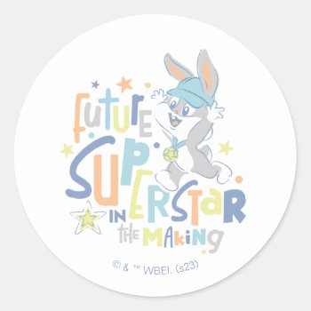 Baby Bugs Bunny™ Future Superstar In Training Classic Round Sticker by looneytunes at Zazzle