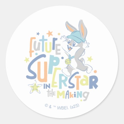 Baby BUGS BUNNY Future Superstar In Training Classic Round Sticker