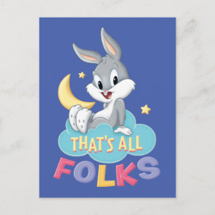 Baby BUGS BUNNY™ That's All Folks Invitation Postcard