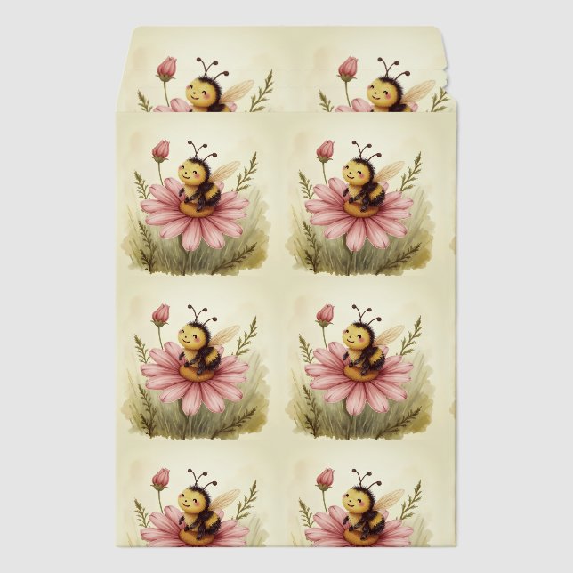 Baby bumblebees are sun bathing envelope mailers (Front)