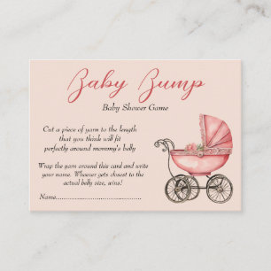 Baby Bump Game Baby Carriage Guess Moms Belly Size Enclosure Card
