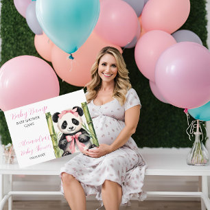 Baby Bump Game Panda Guess Mom's Belly Size Enclosure Card