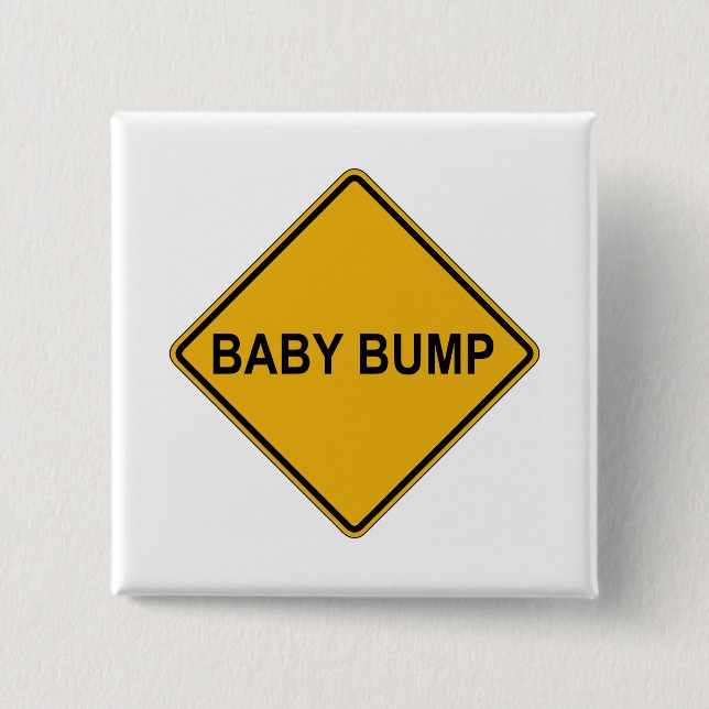 Baby Bump Maternity Pinback Button (Front)