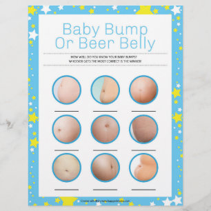 Baby Bump Or Beer Belly [Starry Night Blue] Letterhead
