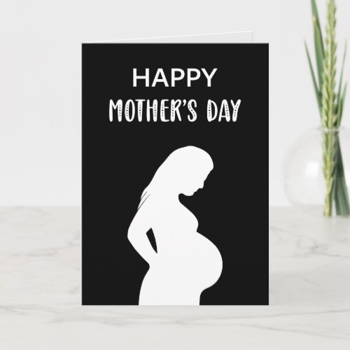 Baby Bump Pregnant Mom To Be Happy Mothers Day Card