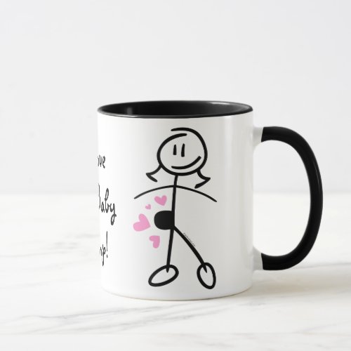 Baby Bump Stick Mom Personalized Mug