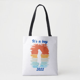 Baby bump Vintage Sunset Pregnancy Tote Bag