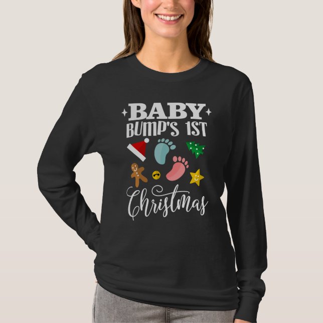 Baby Bumps First Christmas Holiday T-Shirt (Front)