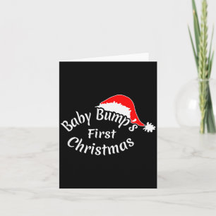 Baby Bump's First Christmas, Pregnancy T Shirt  Card