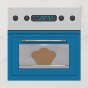 Baby Bun Recipe Invitation(blue) Invitation