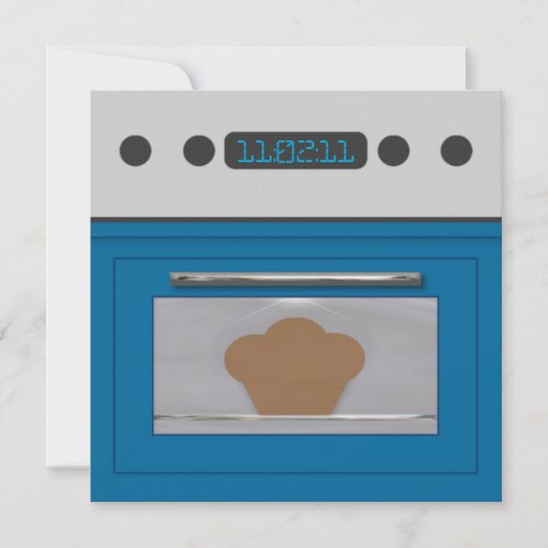 Baby Bun Recipe Invitation(blue)