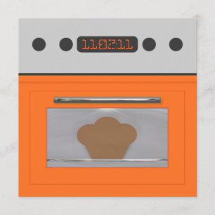 Baby Bun Recipe Invitation(orange one) Invitation