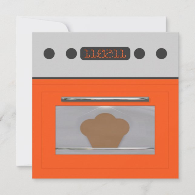 Baby Bun Recipe Invitation(orange three) Invitation (Front)