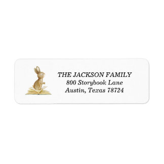 Baby Bunny and Book Return Address Labels