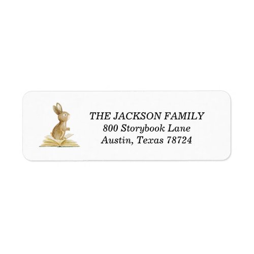 Baby Bunny and Book Return Address Labels
