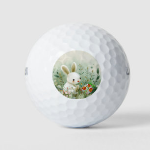 BABY BUNNY AND EASTER EGG GOLF BALLS